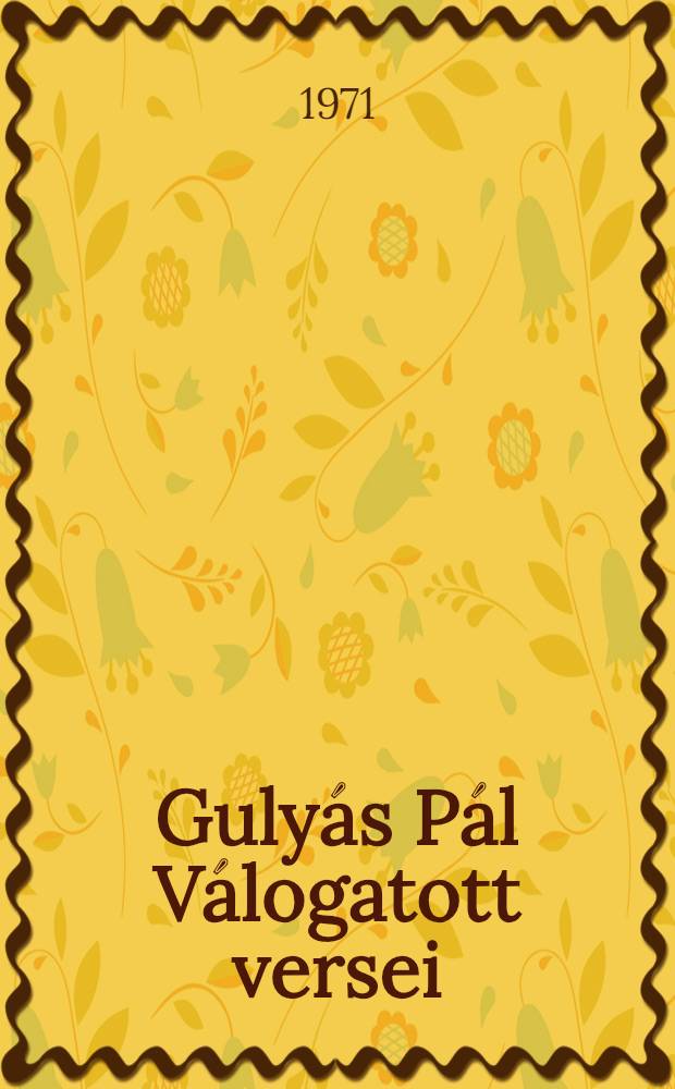 Gulyás Pál Válogatott versei