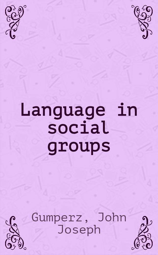 Language in social groups