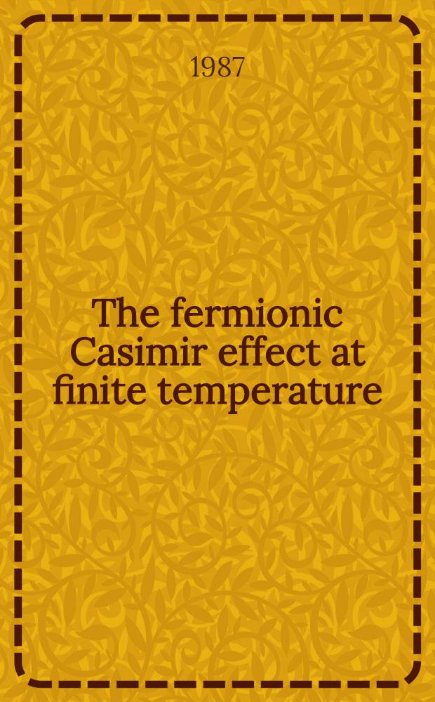 The fermionic Casimir effect at finite temperature