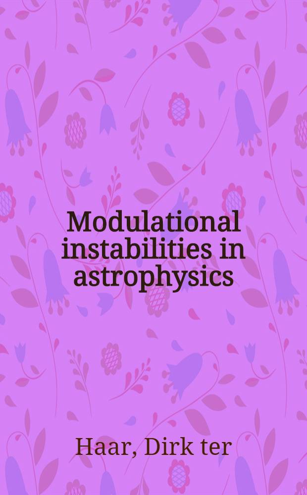 Modulational instabilities in astrophysics
