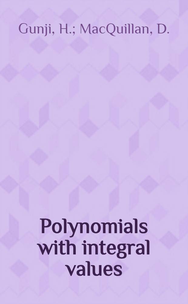 Polynomials with integral values