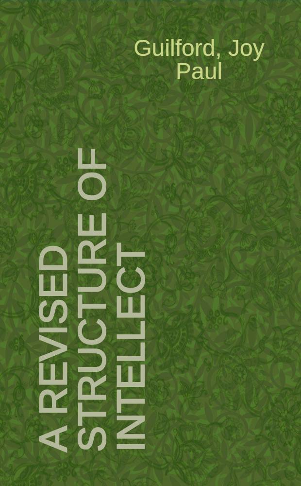 A Revised structure of intellect