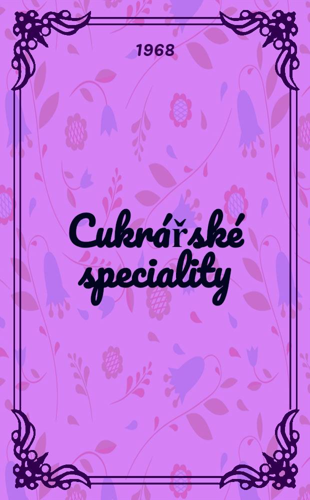 Cukrářské speciality