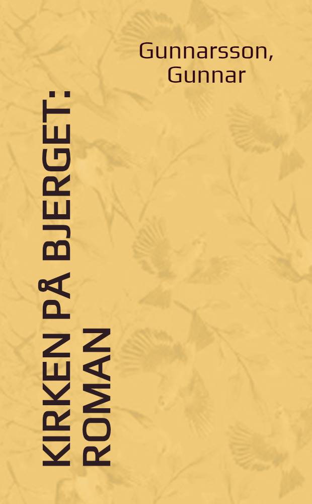 Kirken på bjerget : Roman