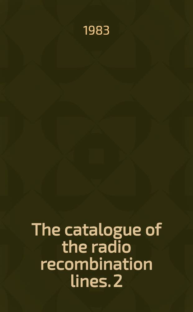 The catalogue of the radio recombination lines. 2 : &alpha;-16*n18*m + 19*n04m.50c