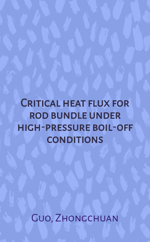 Critical heat flux for rod bundle under high-pressure boil-off conditions