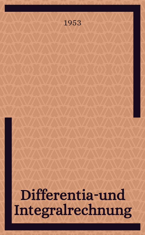 Differential- und Integralrechnung