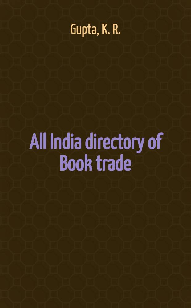 All India directory of Book trade