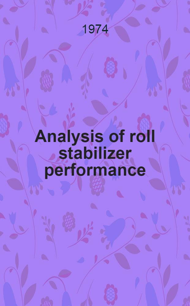 Analysis of roll stabilizer performance