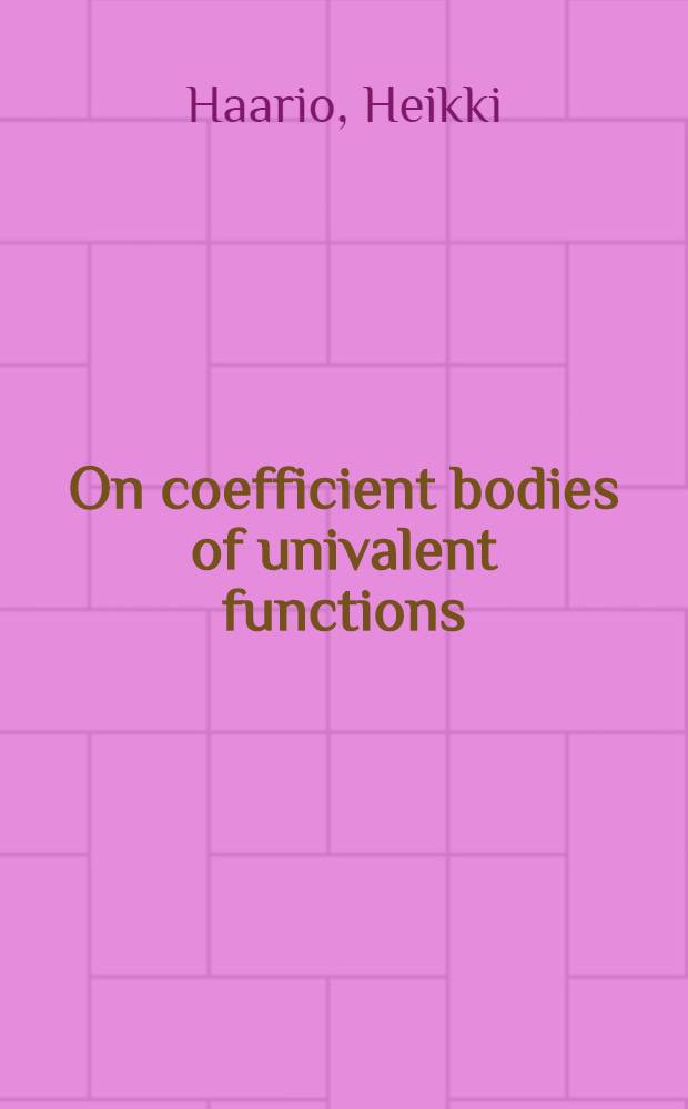 On coefficient bodies of univalent functions