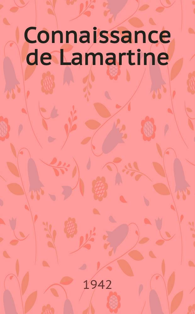 Connaissance de Lamartine