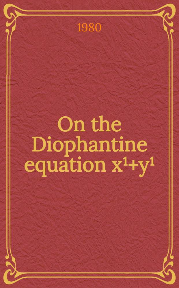 On the Diophantine equation x¹+y¹=cz¹ⁿ in the third case