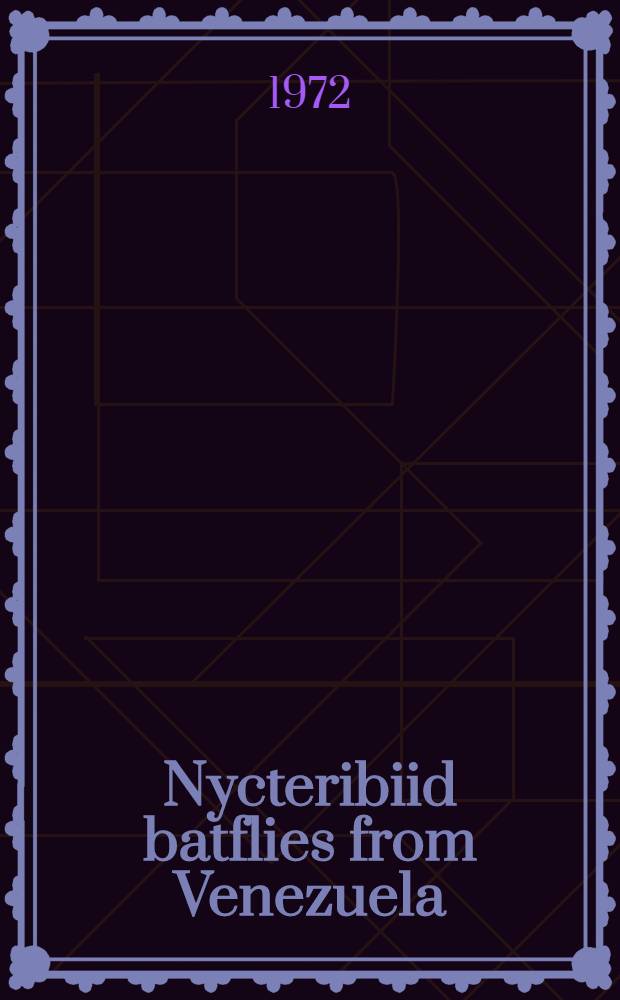 Nycteribiid batflies from Venezuela
