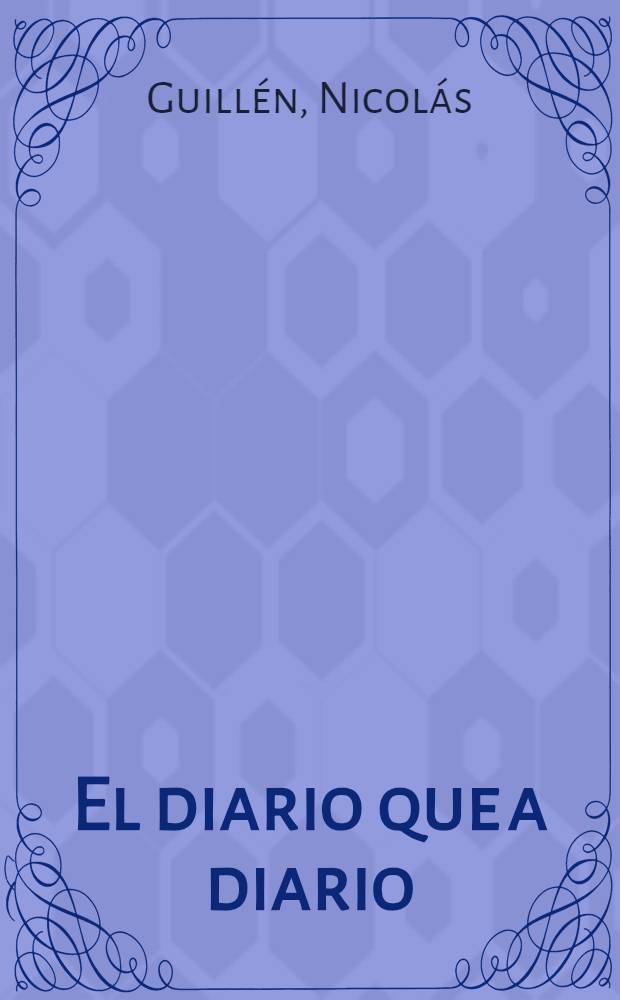 El diario que a diario : Poesía