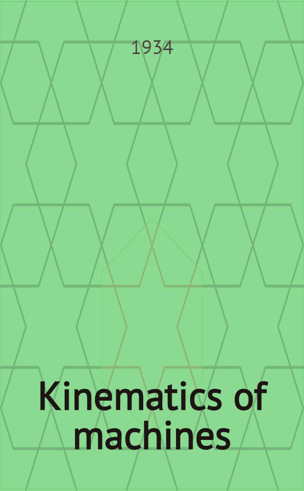 Kinematics of machines