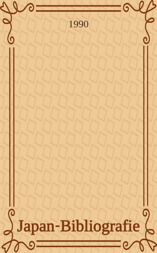 Japan-Bibliografie = Bibliography of Japan : Verz. deutschsprachiger japanbezogener Ver&ouml;ff. R. A. Monogr., Ztschr., Karten