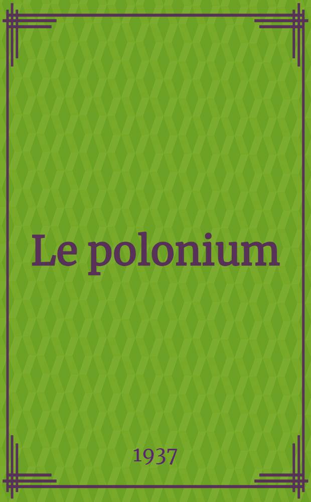 ... Le polonium