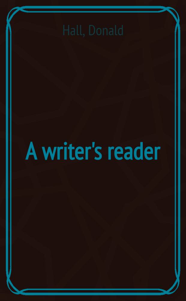 A writer's reader