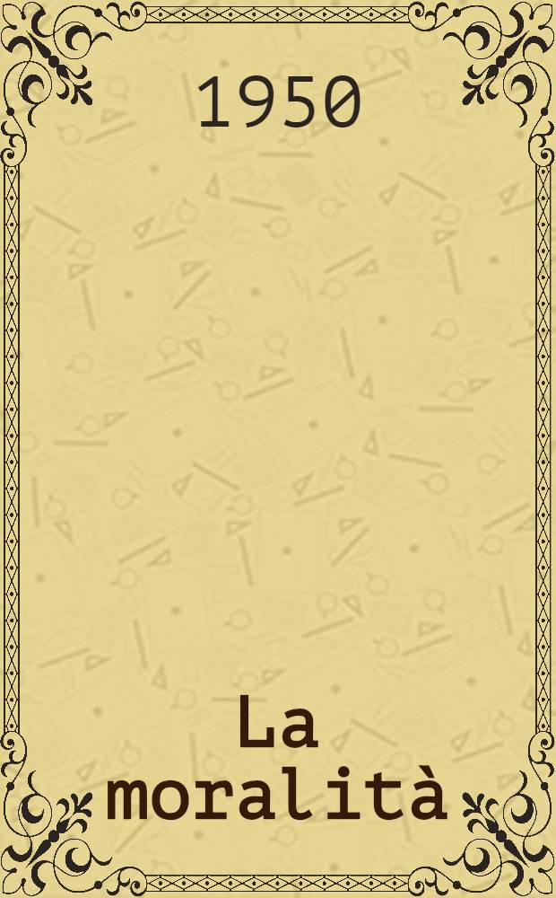 La moralità