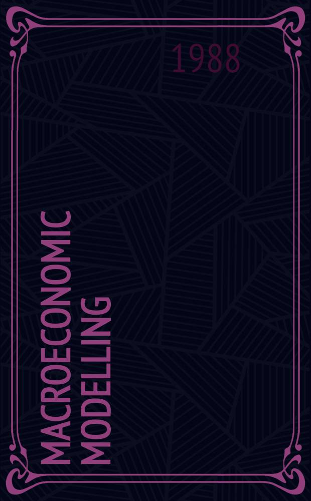 Macroeconomic modelling