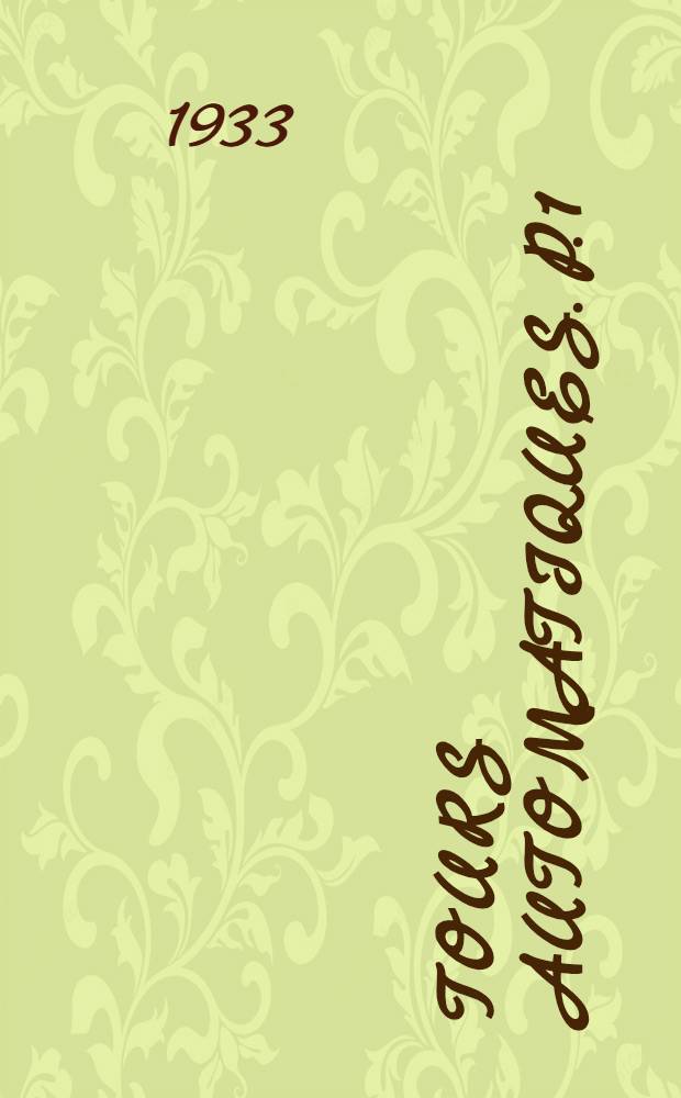 Tours automatiques. P. 1 : Tours à broche simple