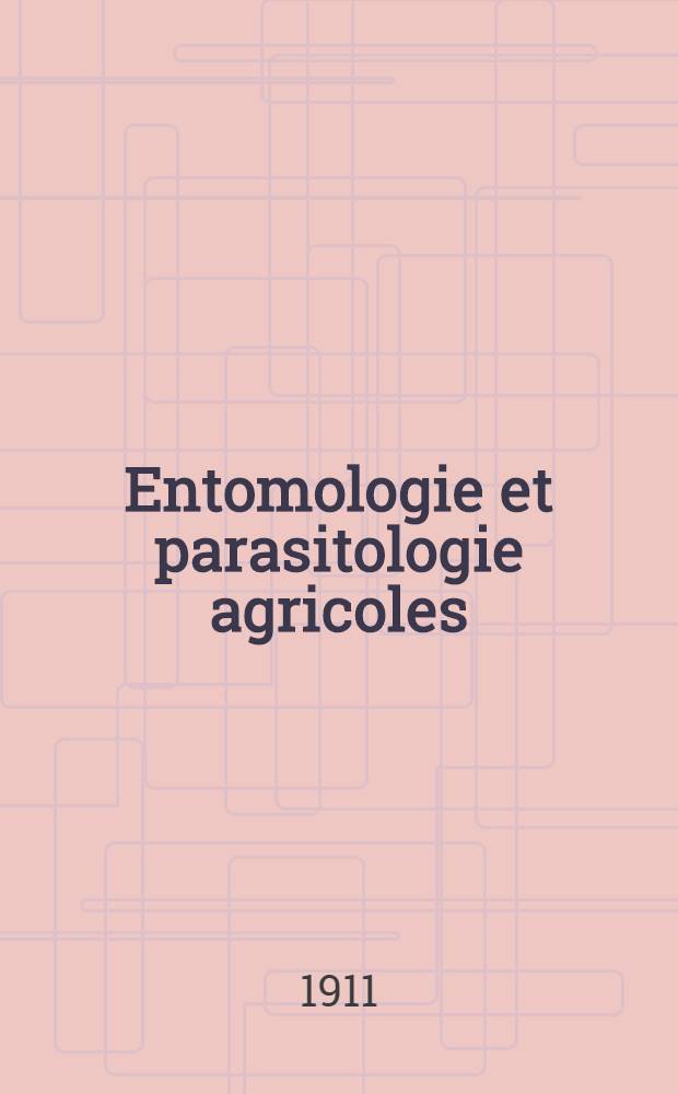 Entomologie et parasitologie agricoles