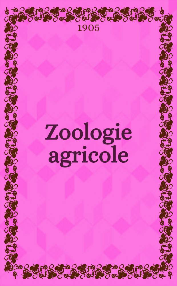 Zoologie agricole