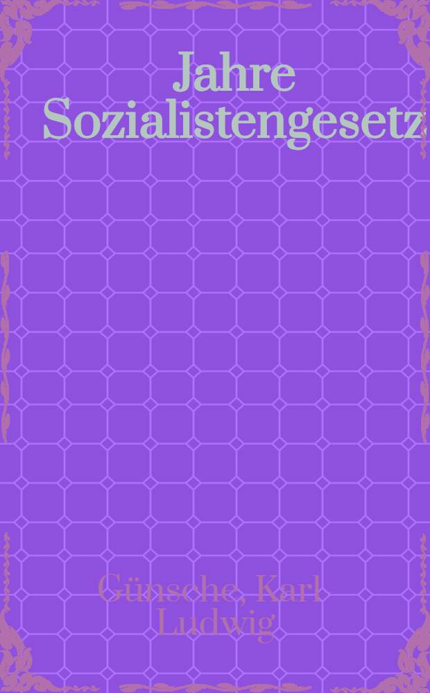 100 Jahre Sozialistengesetz