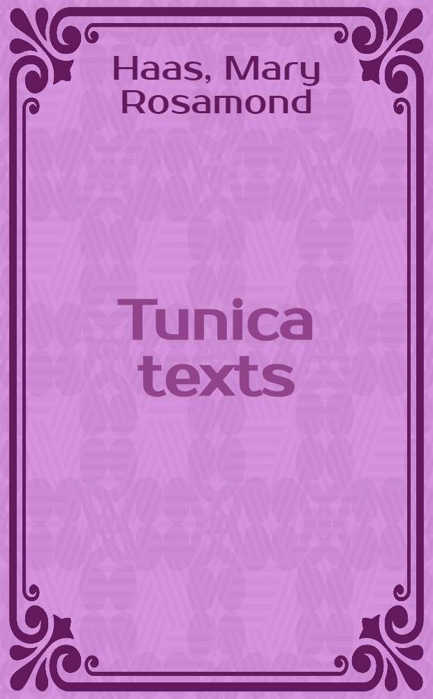 Tunica texts