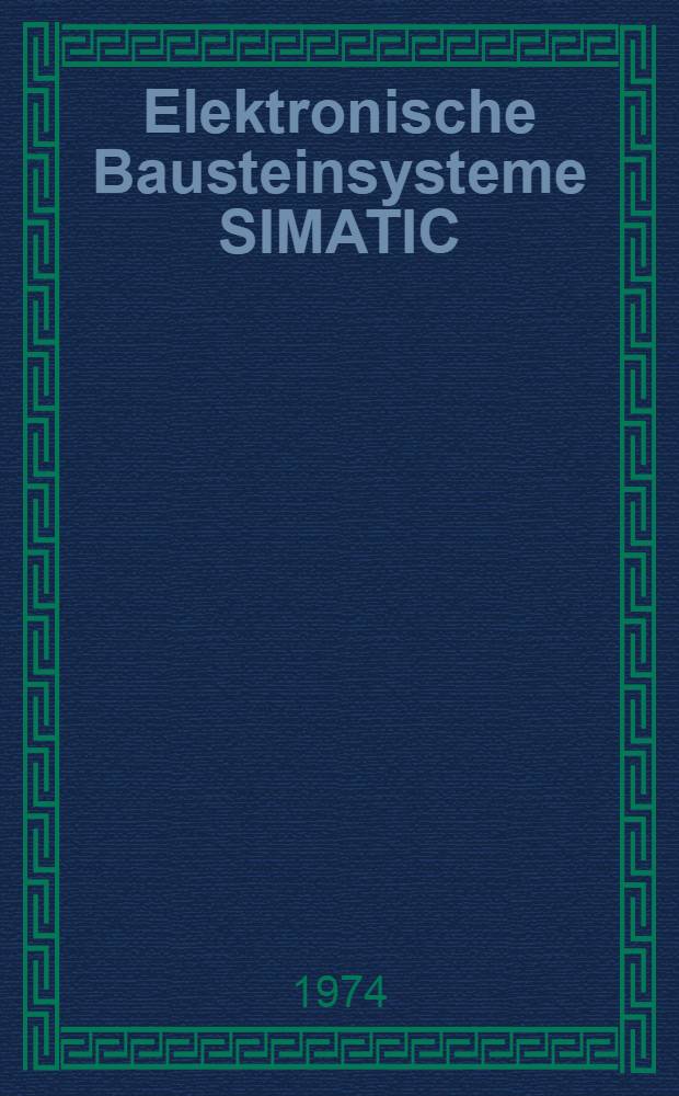Elektronische Bausteinsysteme SIMATIC