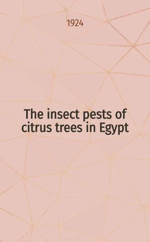 The insect pests of citrus trees in Egypt