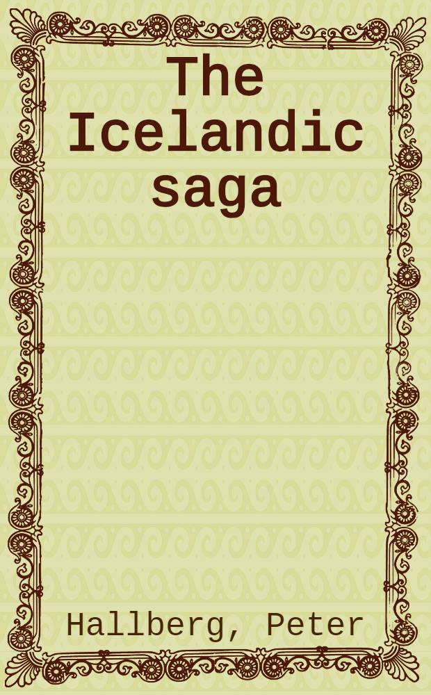 The Icelandic saga
