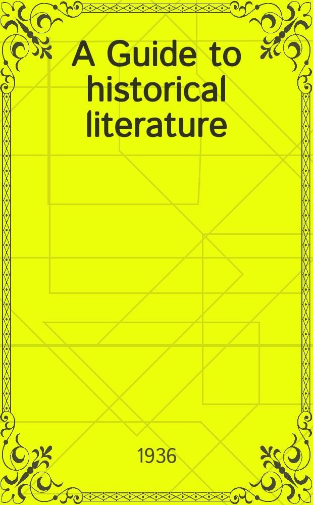 A Guide to historical literature