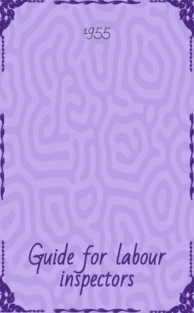 Guide for labour inspectors