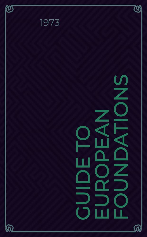 Guide to European foundations