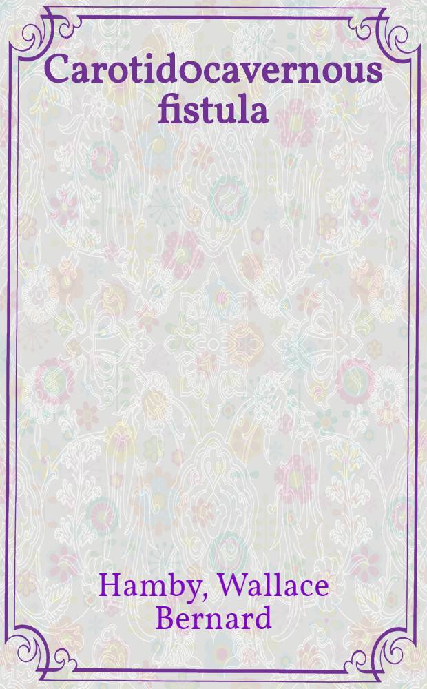Carotid0cavernous fistula