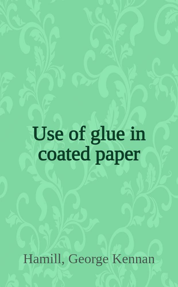 Use of glue in coated paper