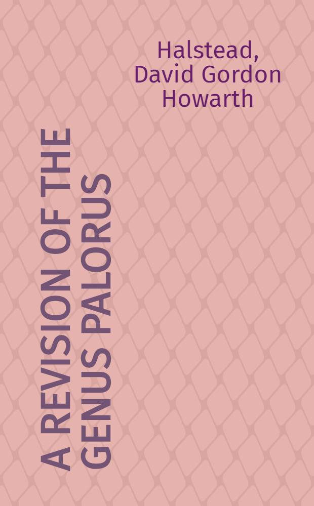 A revision of the genus Palorus (sens. Lat.) (Coleoptera: Tenebrionidae)