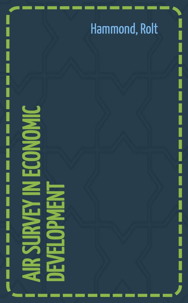 Air survey in economic development