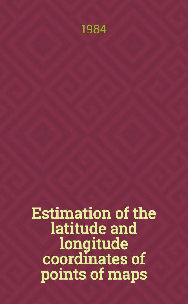 Estimation of the latitude and longitude coordinates of points of maps