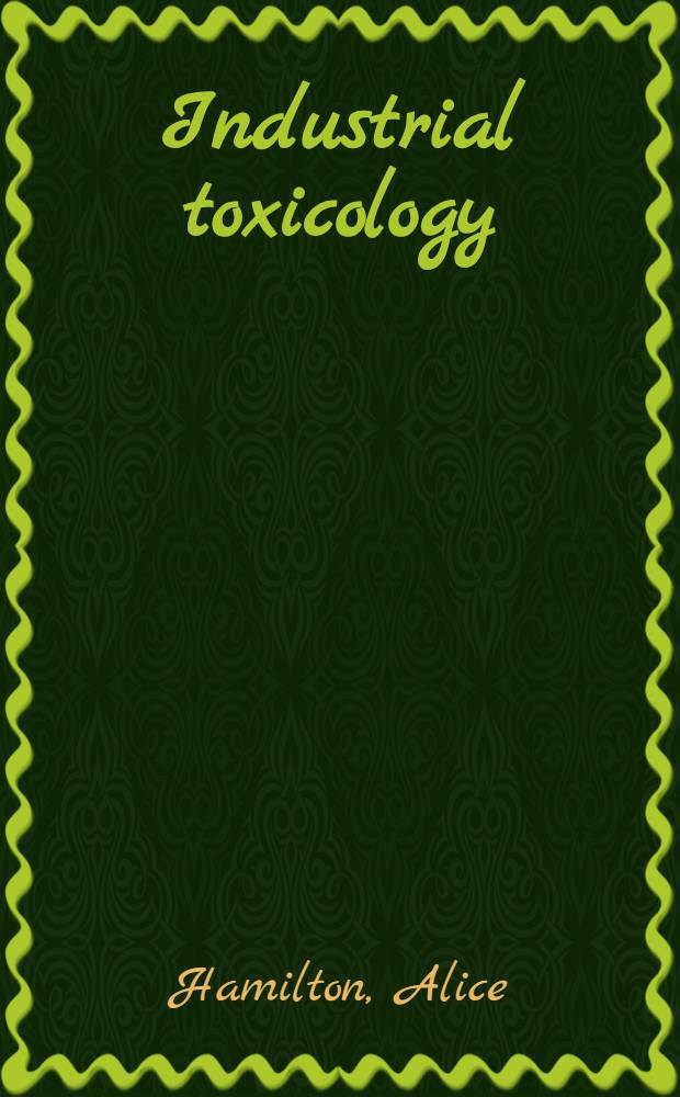 Industrial toxicology