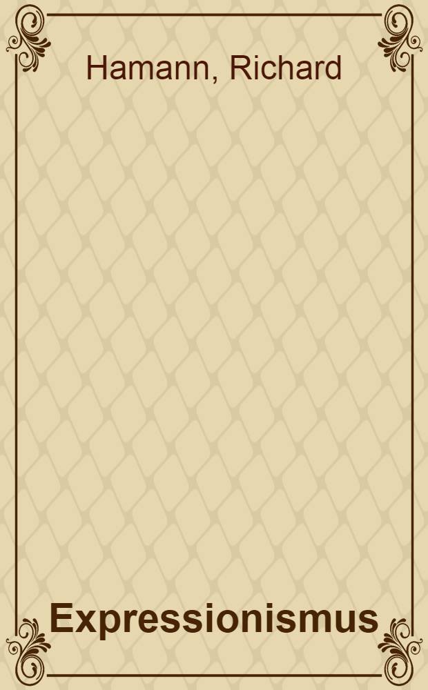 Expressionismus