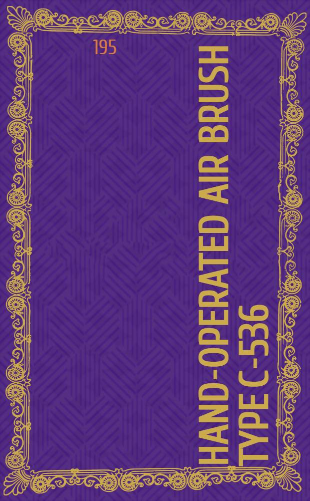 Hand-operated air brush type C-536