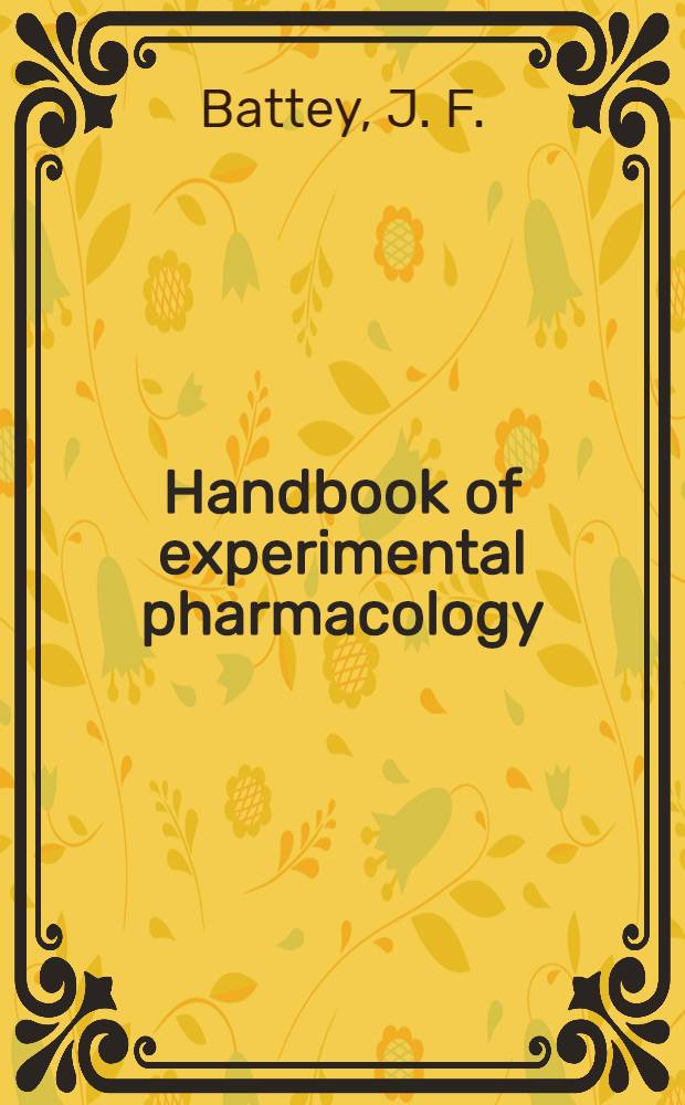 Handbook of experimental pharmacology : Contin. of "Handbuch der experimentellen Pharmakologe". Vol. 95 : Peptide growth factors and their receptors