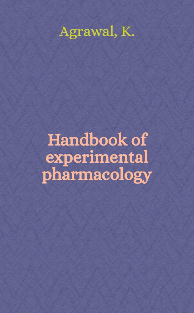 Handbook of experimental pharmacology : Contin. of "Handbuch der experimentellen Pharmakologe". Vol. 101 : Biochemical pharmacology of blood and bloodforming organs