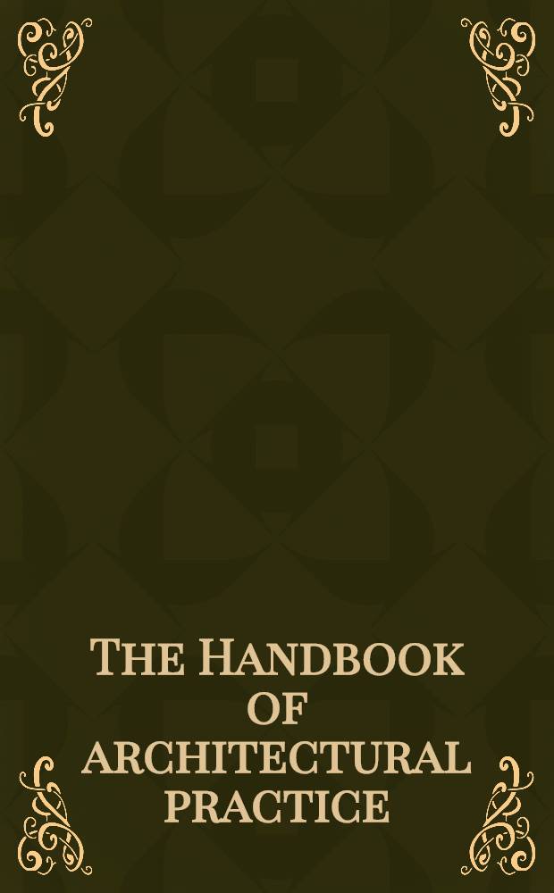 The Handbook of architectural practice