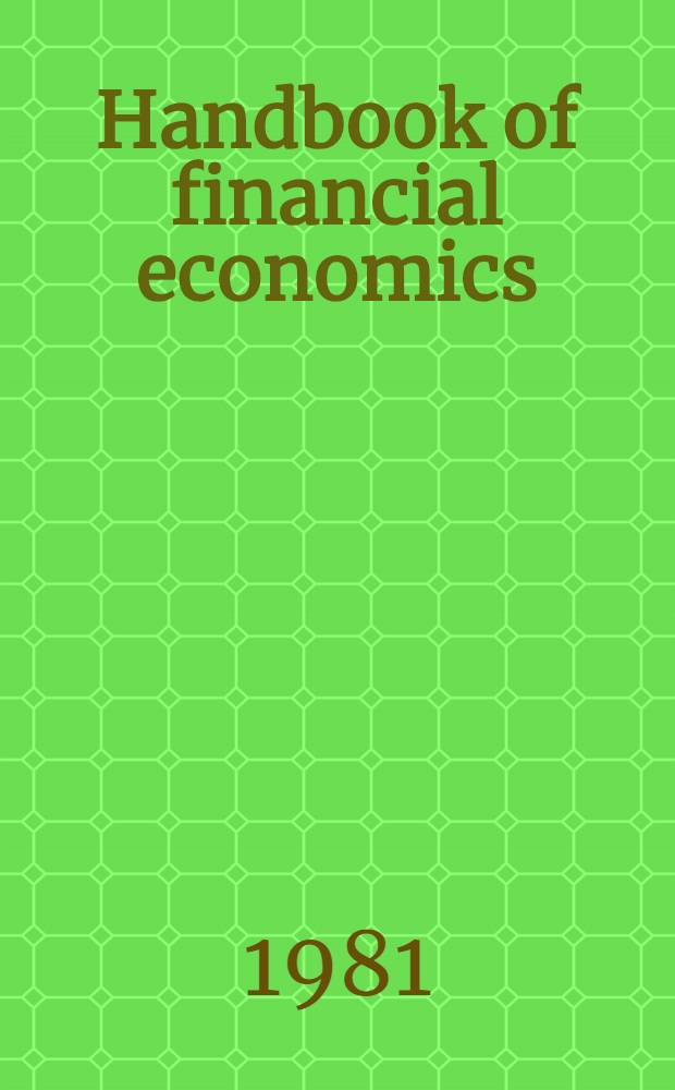 Handbook of financial economics