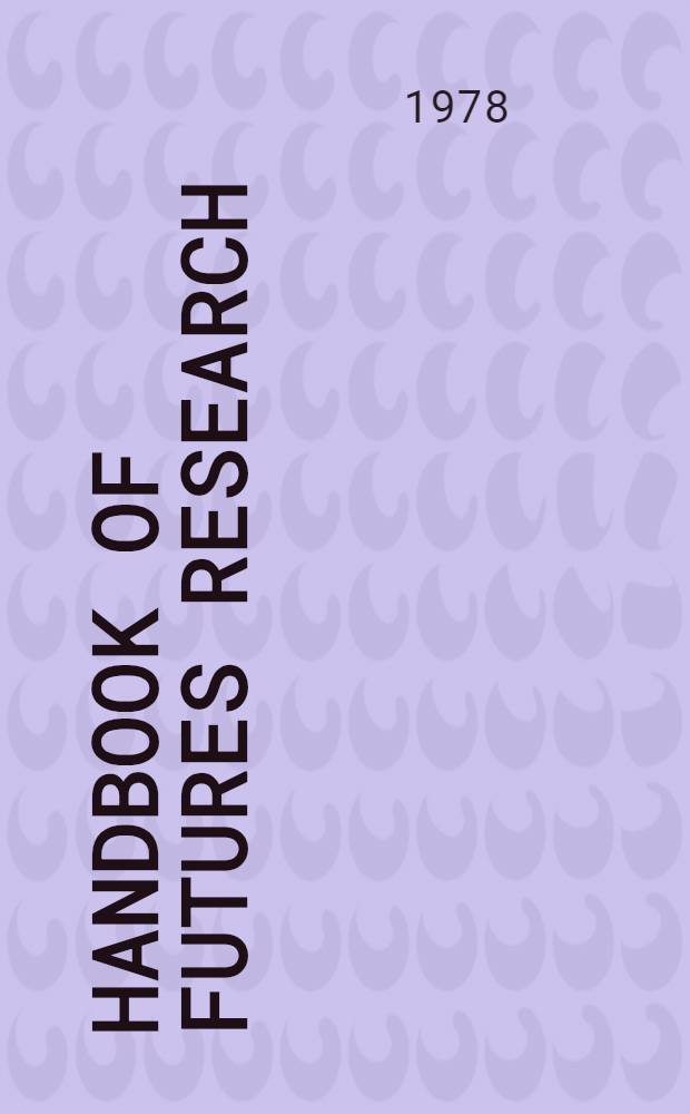 Handbook of futures research