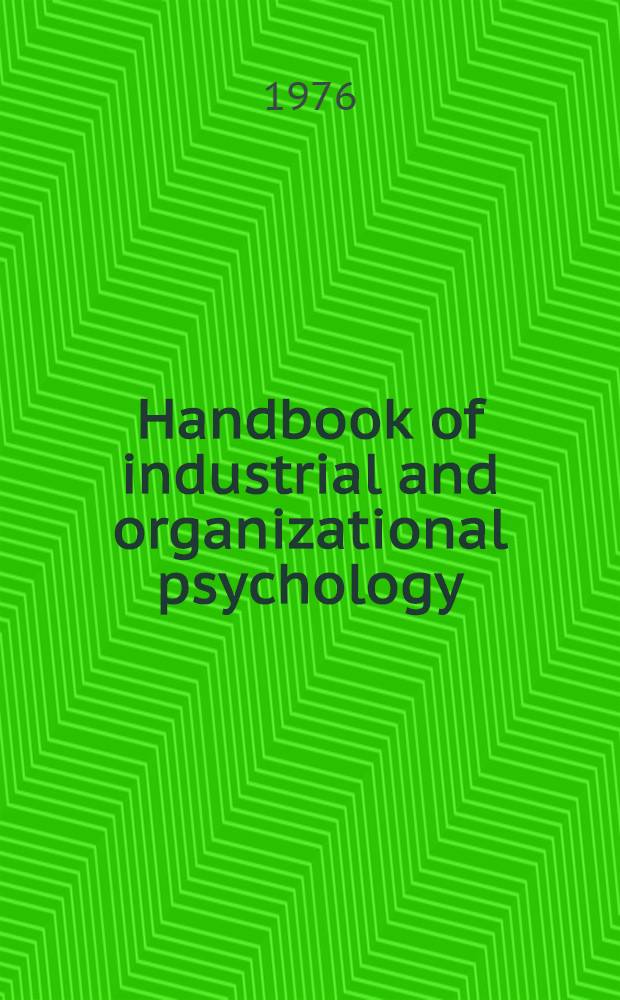 Handbook of industrial and organizational psychology