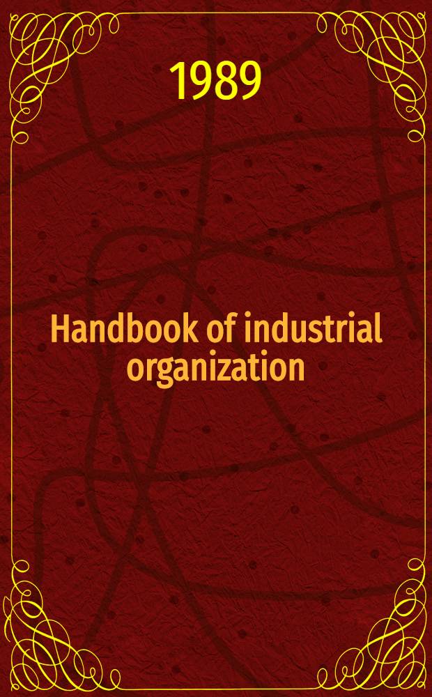 Handbook of industrial organization